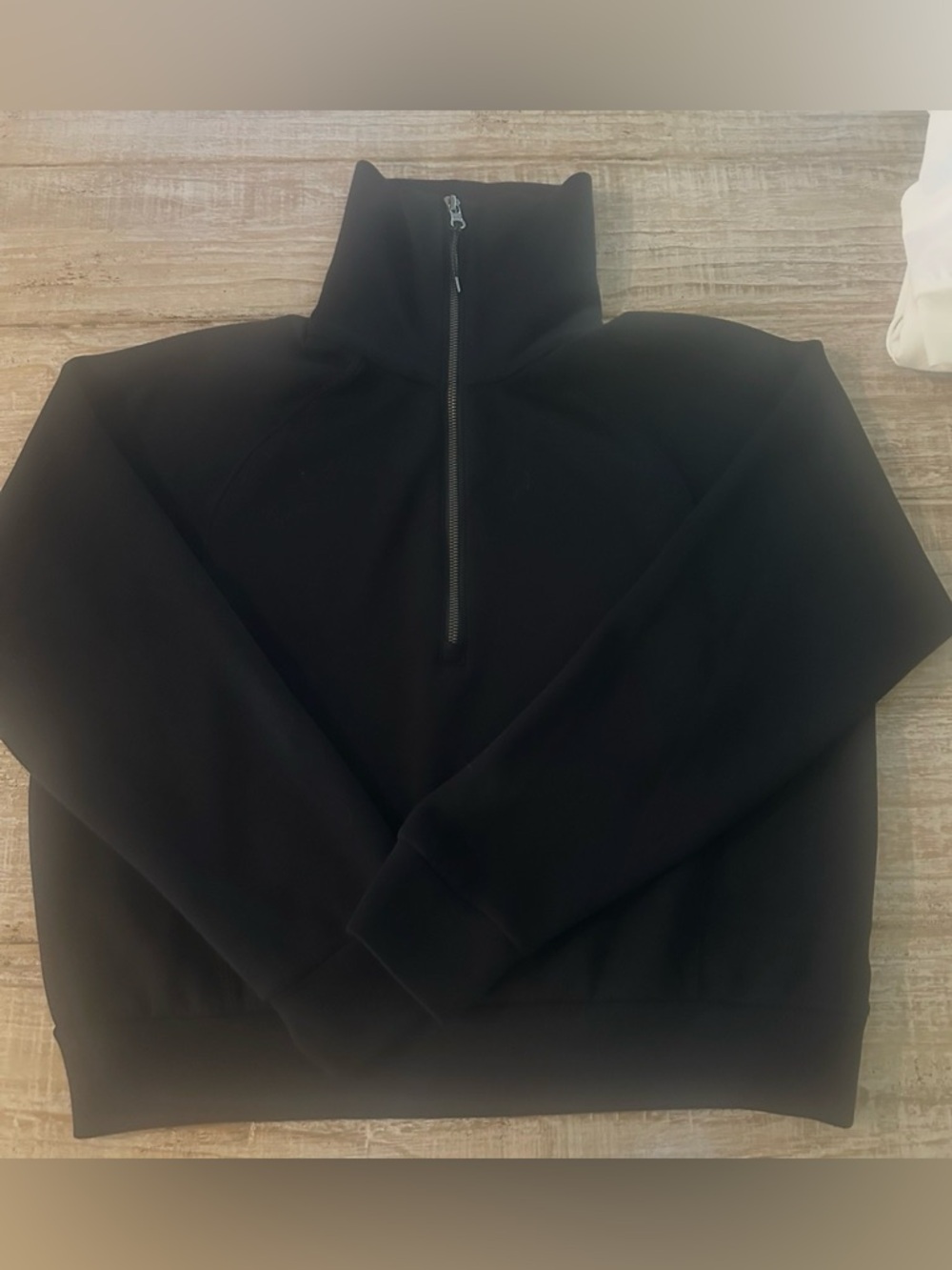 SPANX Black Half-Zip Sweater